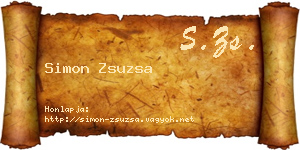 Simon Zsuzsa névjegykártya